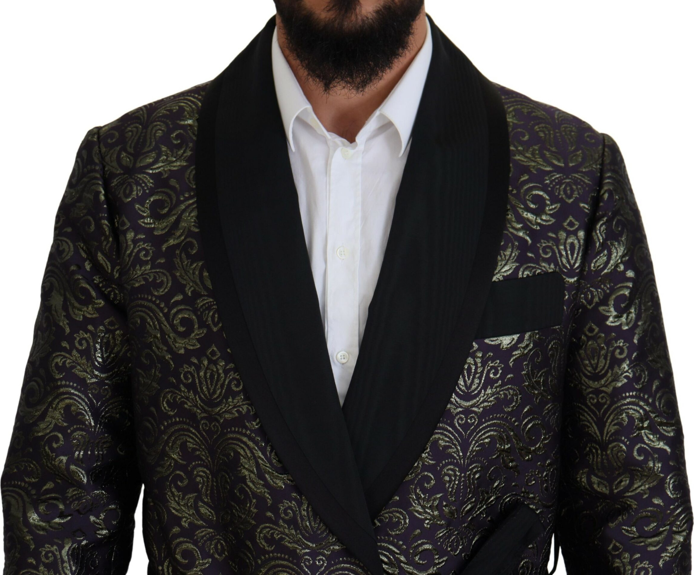 Jacket Dolce & Gabbana Gold Purple Baroque