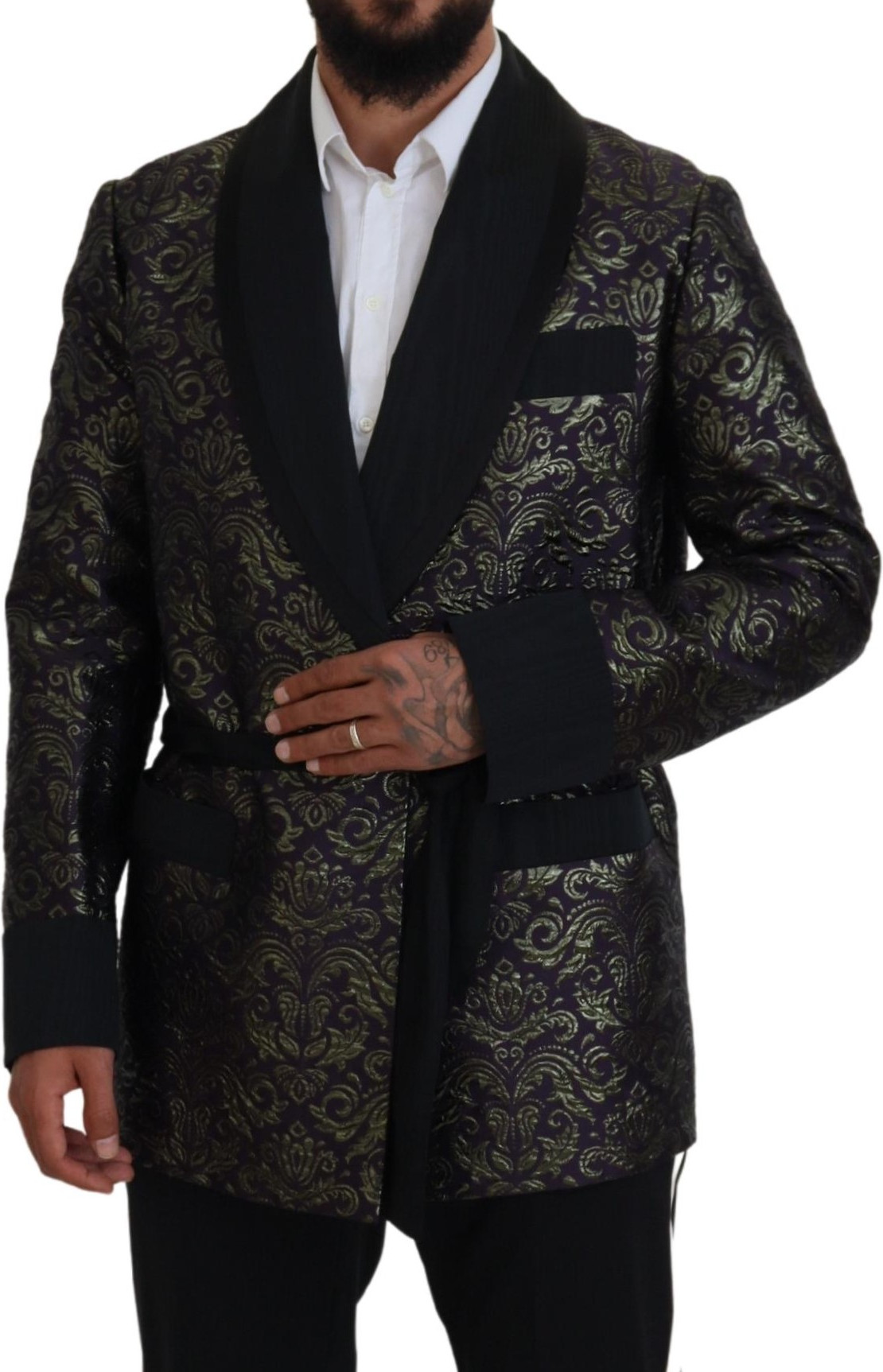 Jacket Dolce & Gabbana Gold Purple Baroque