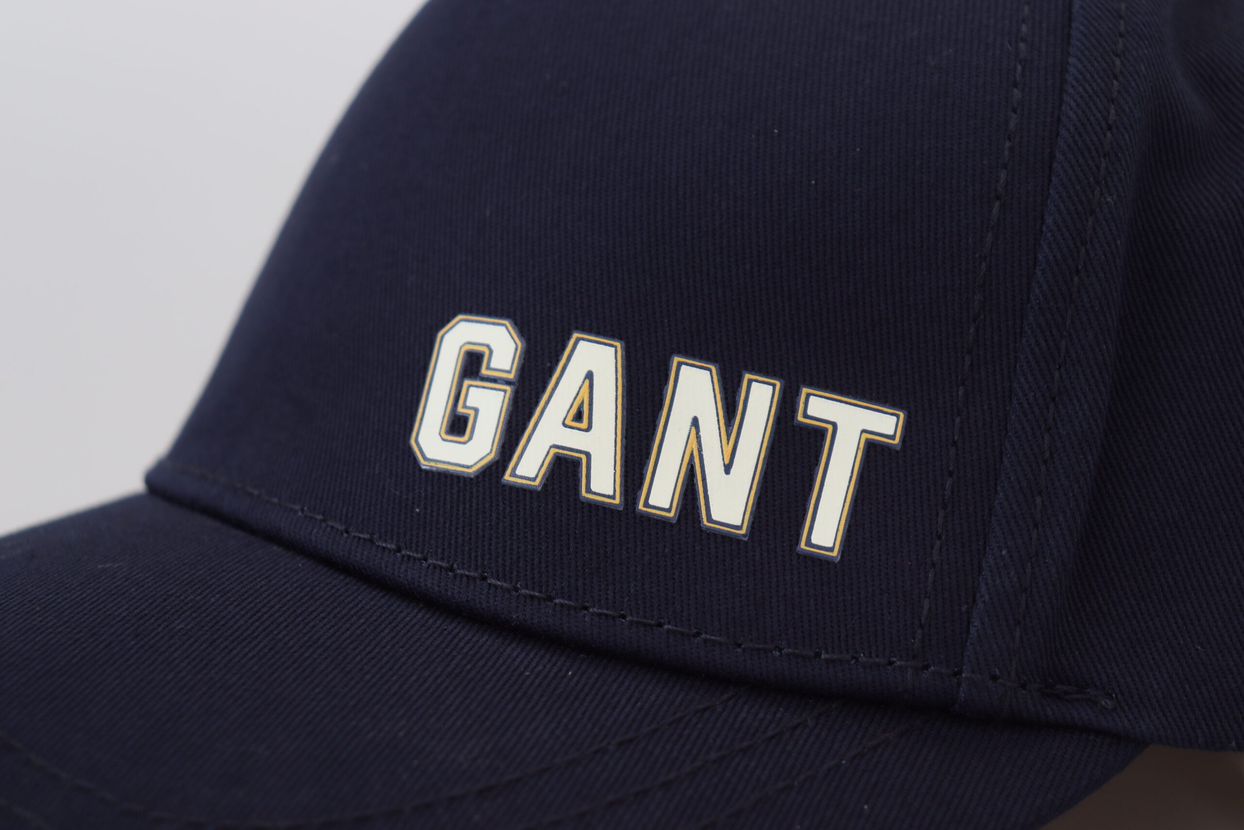 Бейсболка Gant с принтом логотипа, синяя, хлопковая, повседневная кепка