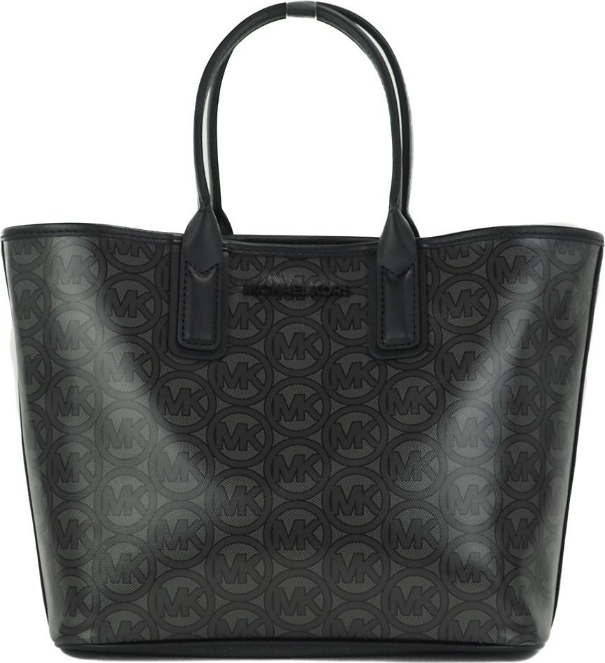 Michael Kors Jodie Small qora Jakard Logotipli Qayta Ishlangan Poliester Tote Sumka