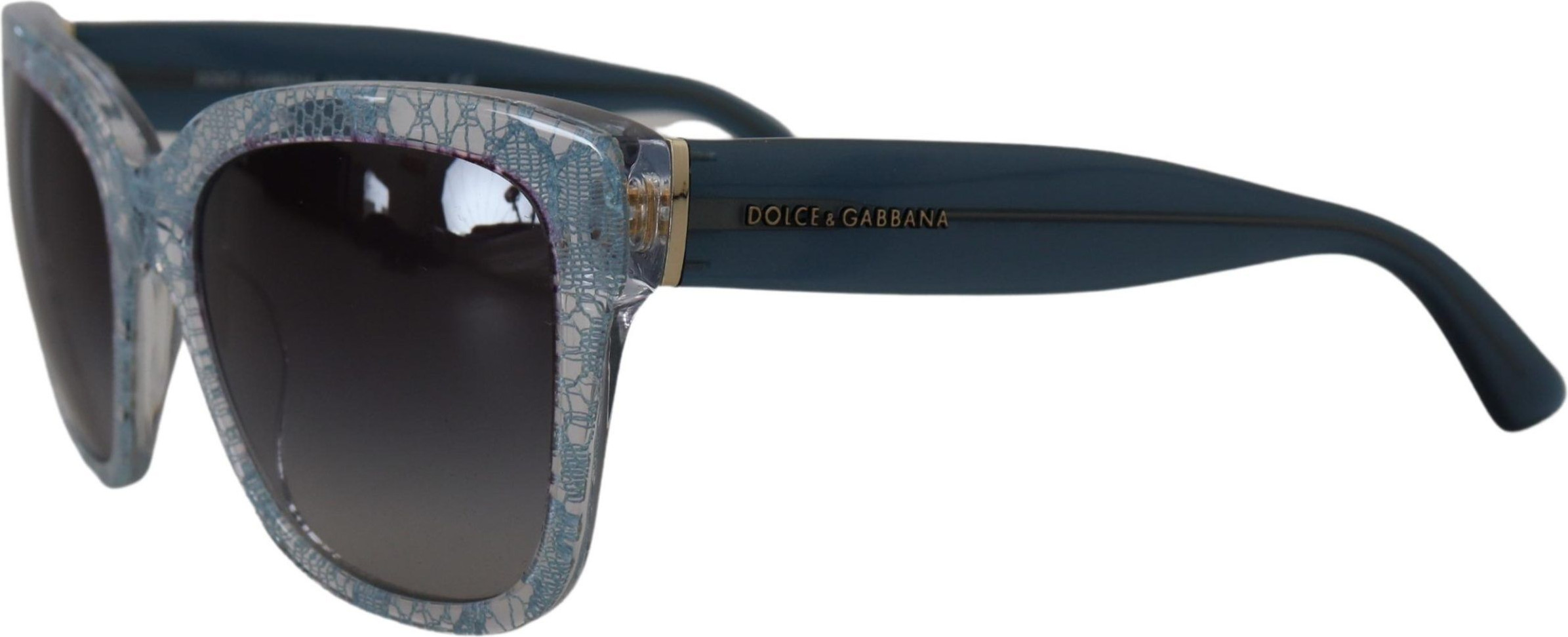 Солнцезащитные очки Dolce & Gabbana Синий кружевной ацетат Прямоугольная форма