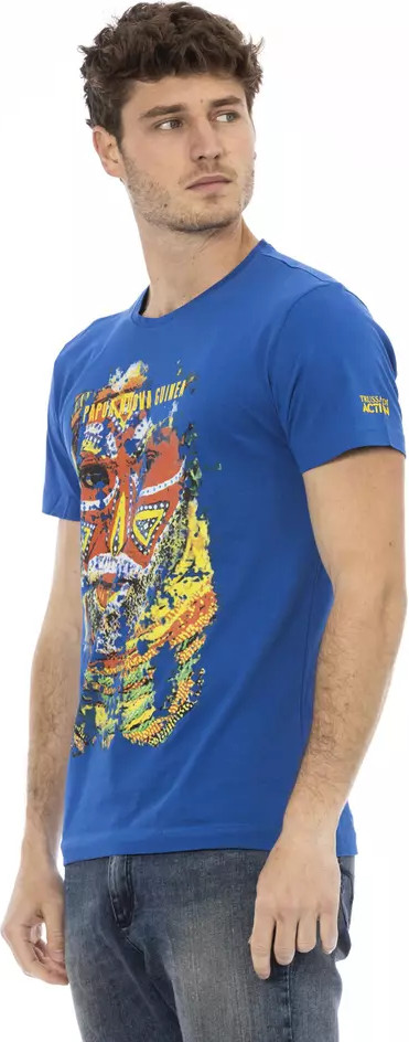 T-Shirt Trussardi Blue Cotton Men