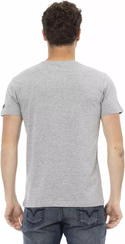 T-Shirt Trussardi Gray Cotton Men T-Shirt