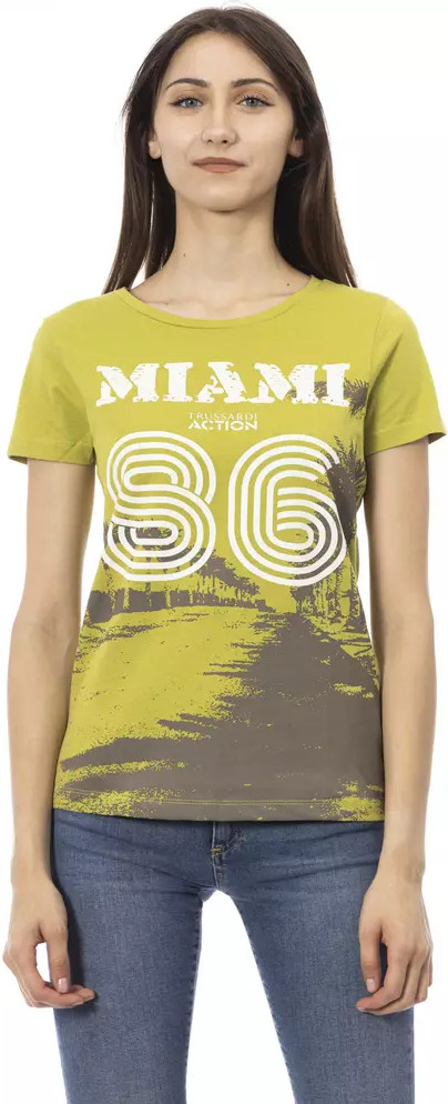 T-Shirt Trussardi Green Cotton Women