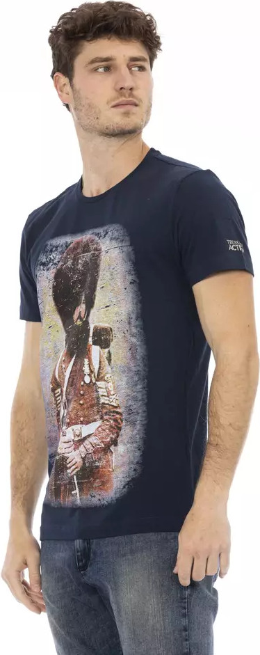 T-shirt Trussardi Blue Cotton Men T-Shirt