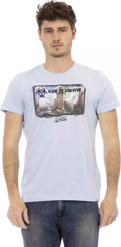 T-shirt Trussardi Light Blue Cotton Men