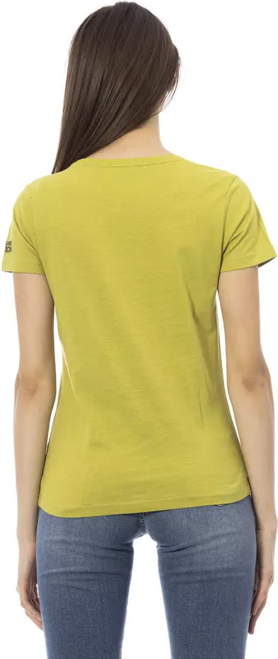 Trussardi Yashil Paxta Ayollar T-shirtdagi