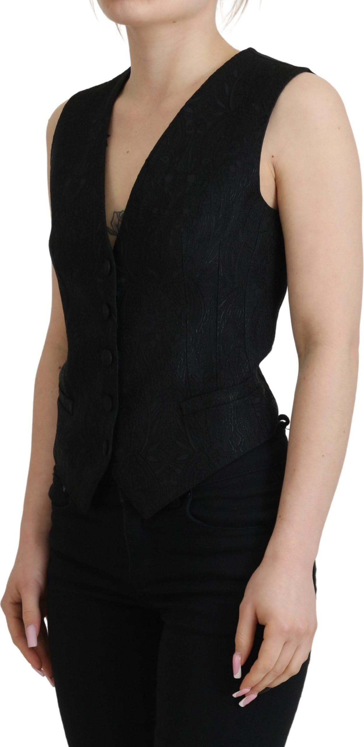 Dolce & Gabbana Qora Brokatli Ustki Kiyim