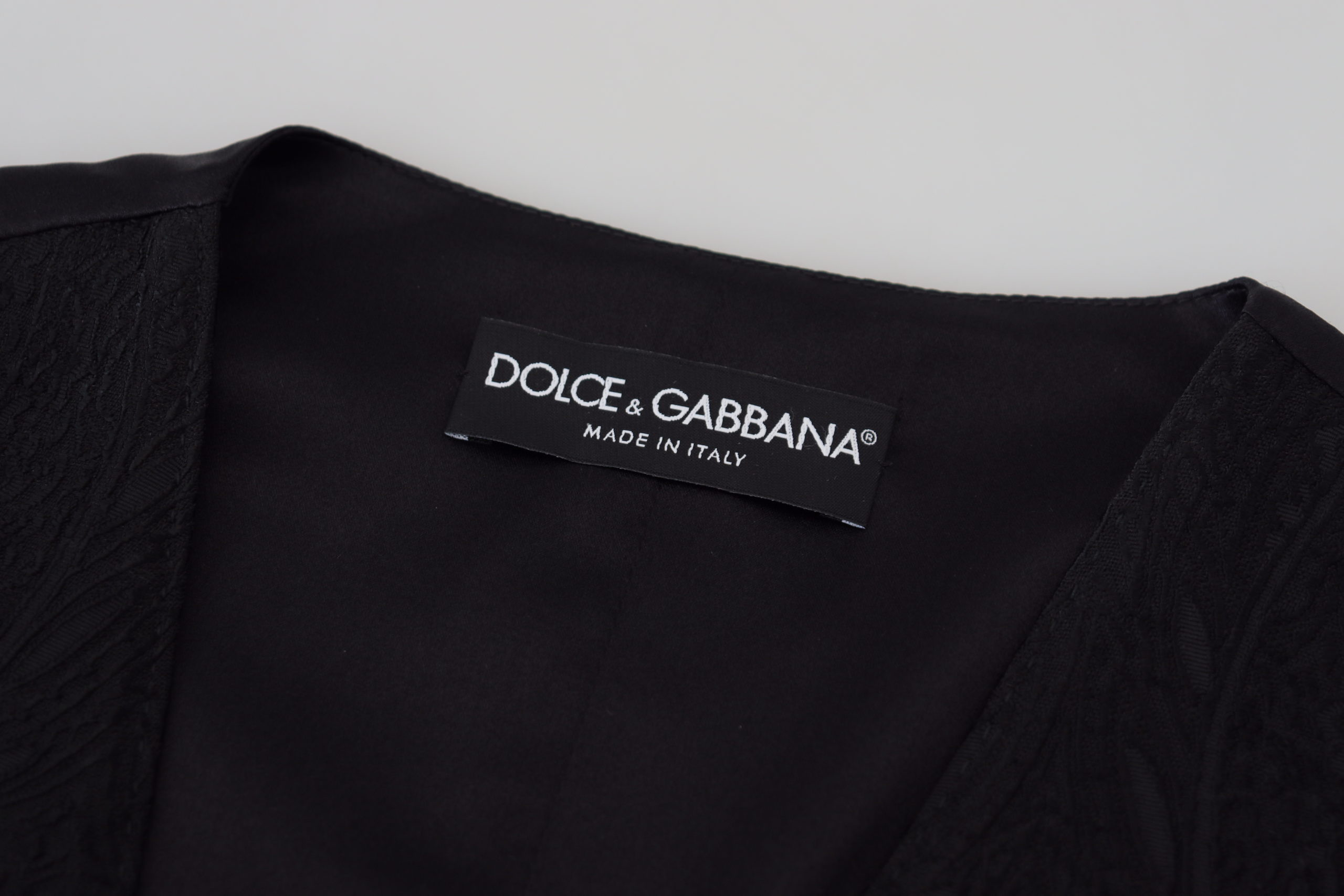 Dolce & Gabbana Qora Brokatli Ustki Kiyim