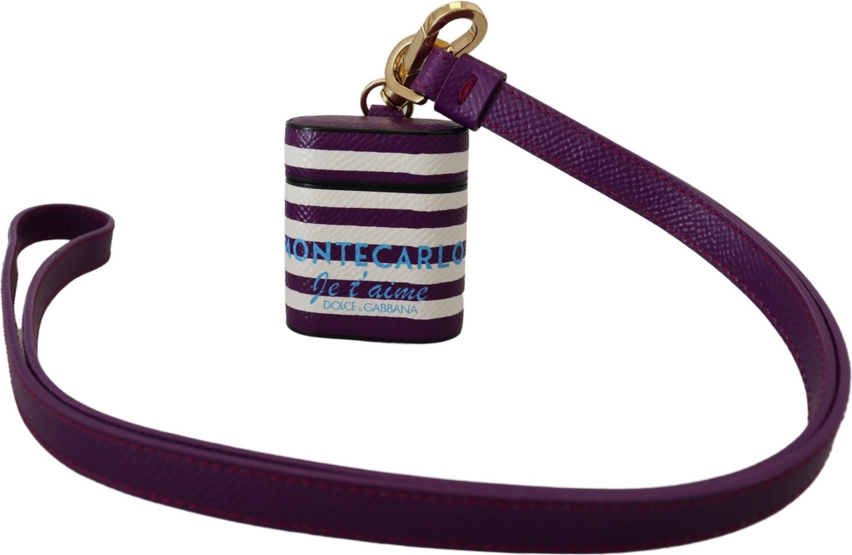 Airpods Case Dolce & Gabbana Chic Purple Leather