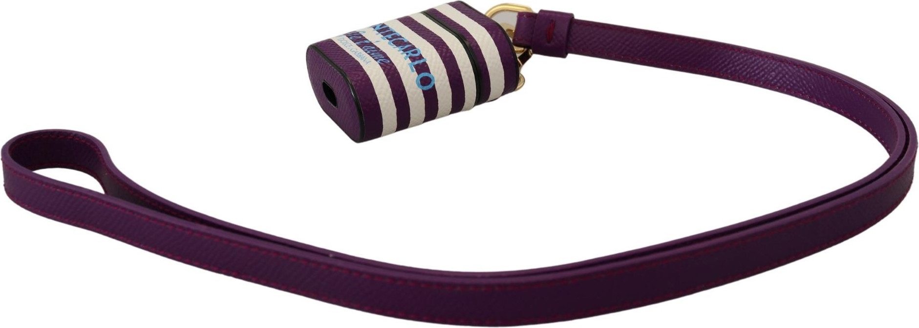 Airpods Case Dolce & Gabbana Chic Purple Leather