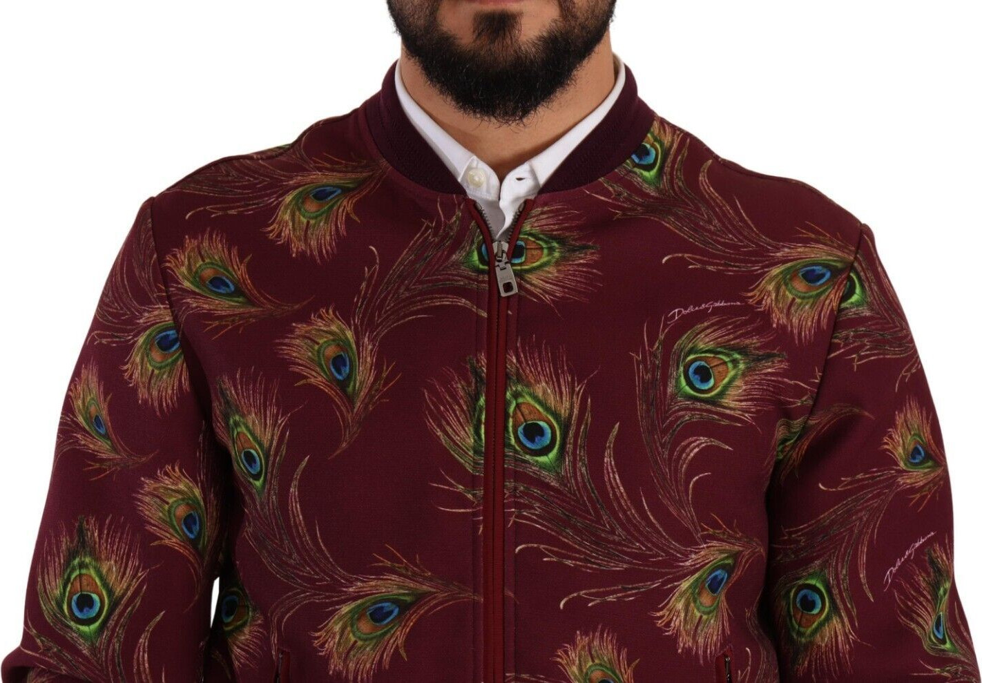 Куртка Dolce & Gabbana Red Peacock из полиэстера стрейч с полной молнией