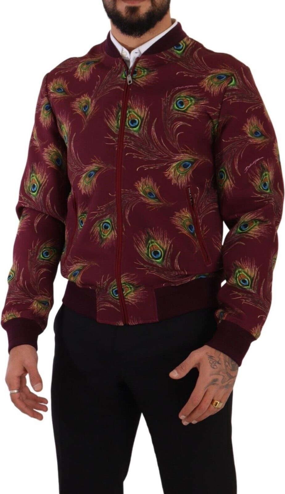 Куртка Dolce & Gabbana Red Peacock из полиэстера стрейч с полной молнией