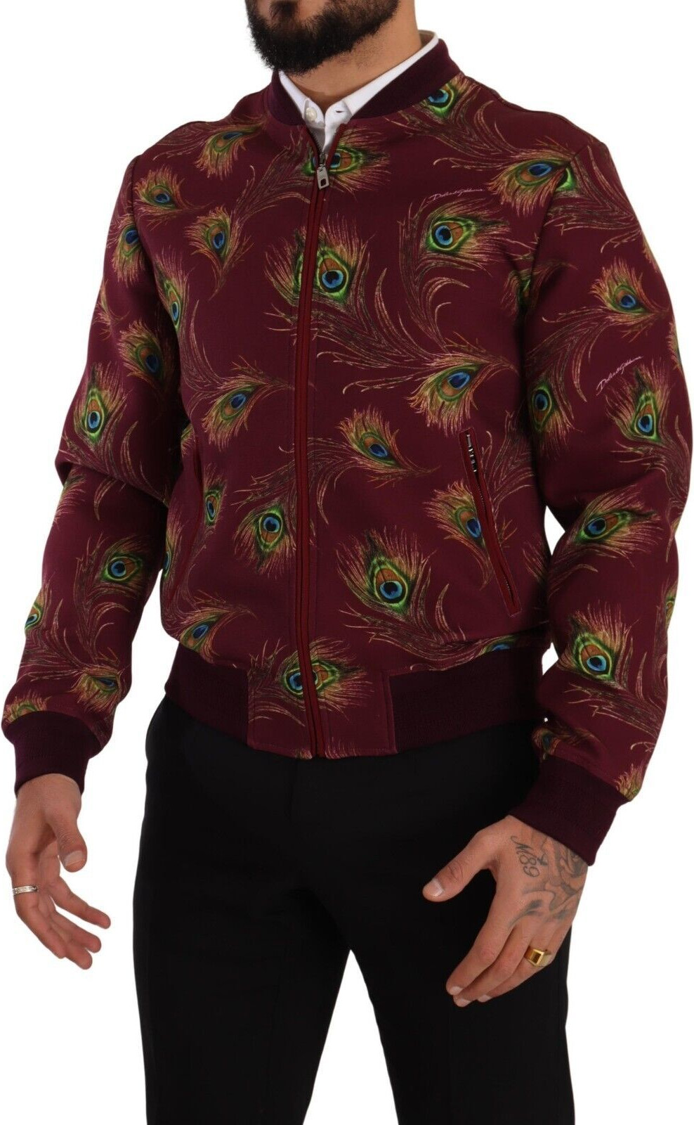 Куртка Dolce & Gabbana Red Peacock из полиэстера стрейч с полной молнией