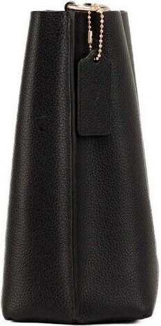 Handbag Coach Mollie 22 Small Black Doublefaced Leather Bucket Crossbody