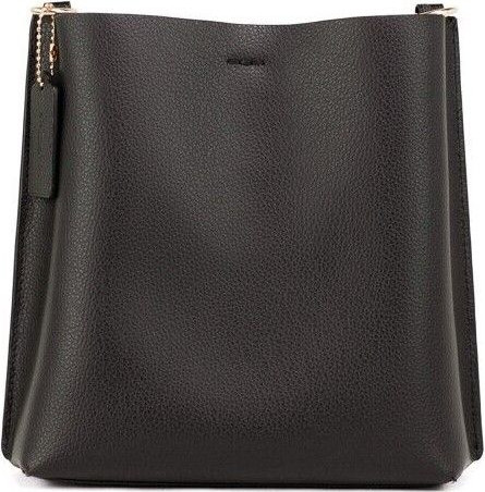 Handbag Coach Mollie 22 Small Black Doublefaced Leather Bucket Crossbody