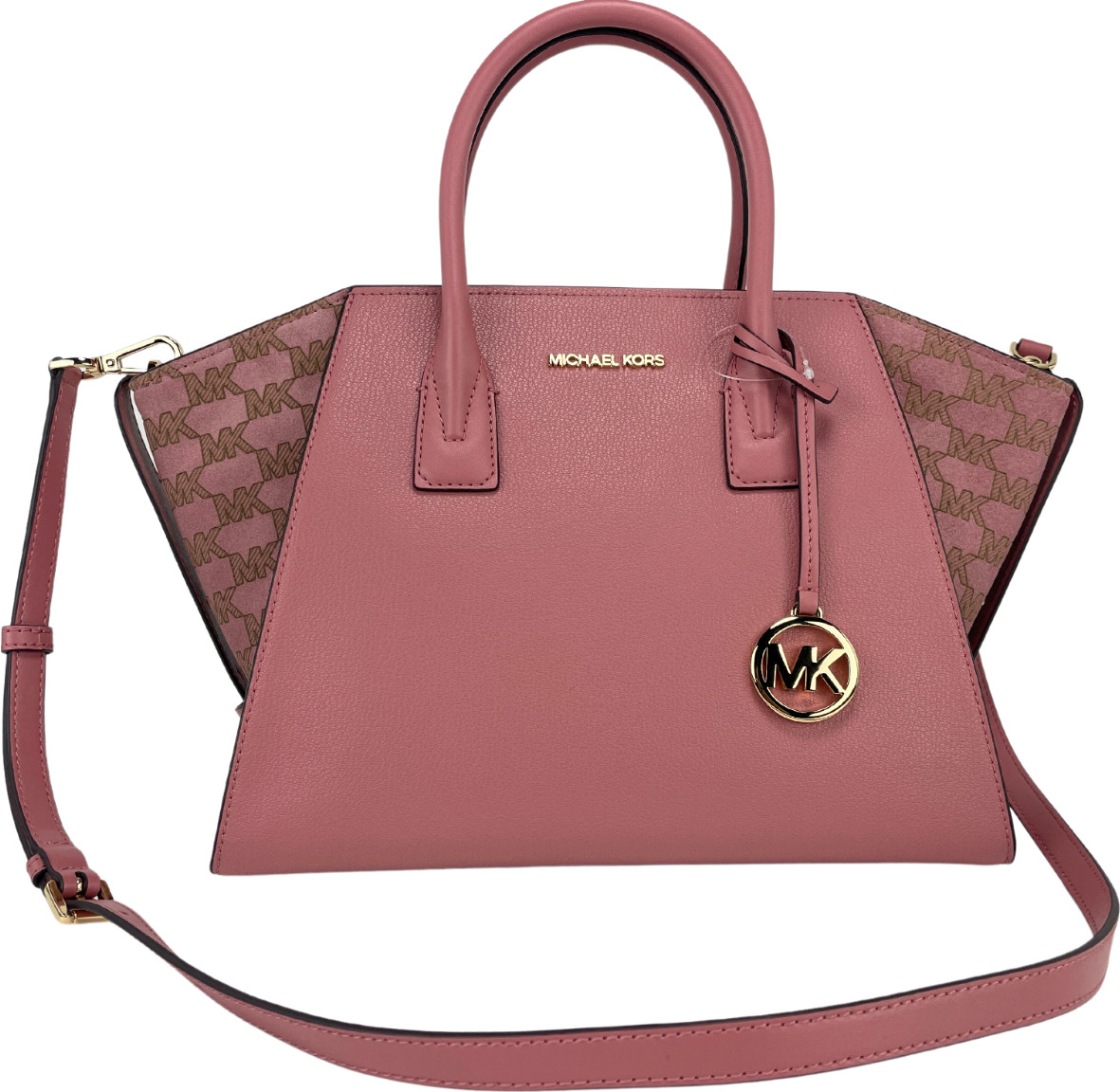 Satchel Crossbody Bag Michael Kors Signature Leather Top Zip Satchel