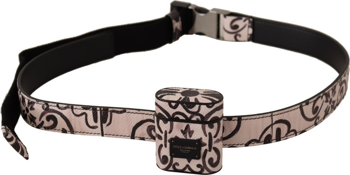 Чехол Dolce & Gabbana Chic Monochrome из кожи для Airpods