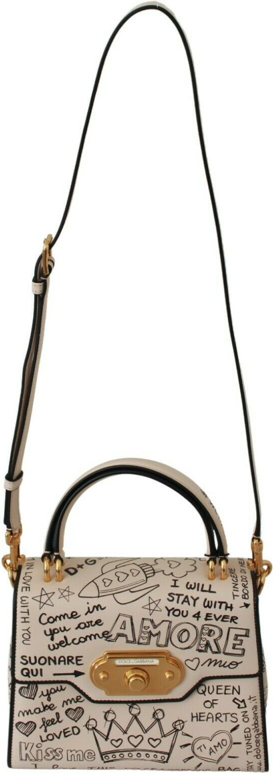 Dolce & GabbanaElegant Beige Terini Welcome Bag, Oltin detallarga ega