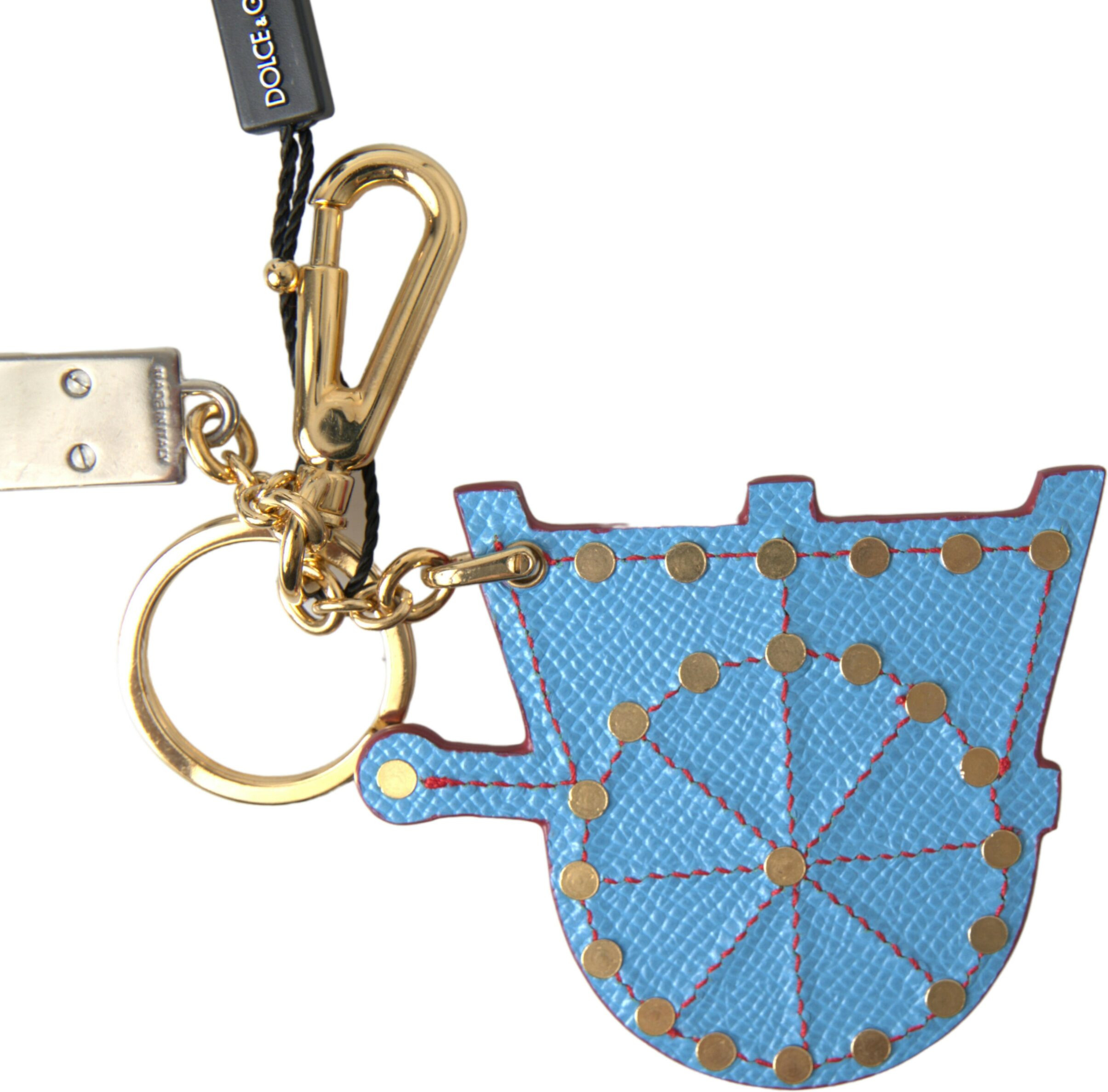 Keychain Dolce & Gabbana Elegant Multicolor Keychain with Gold Accents