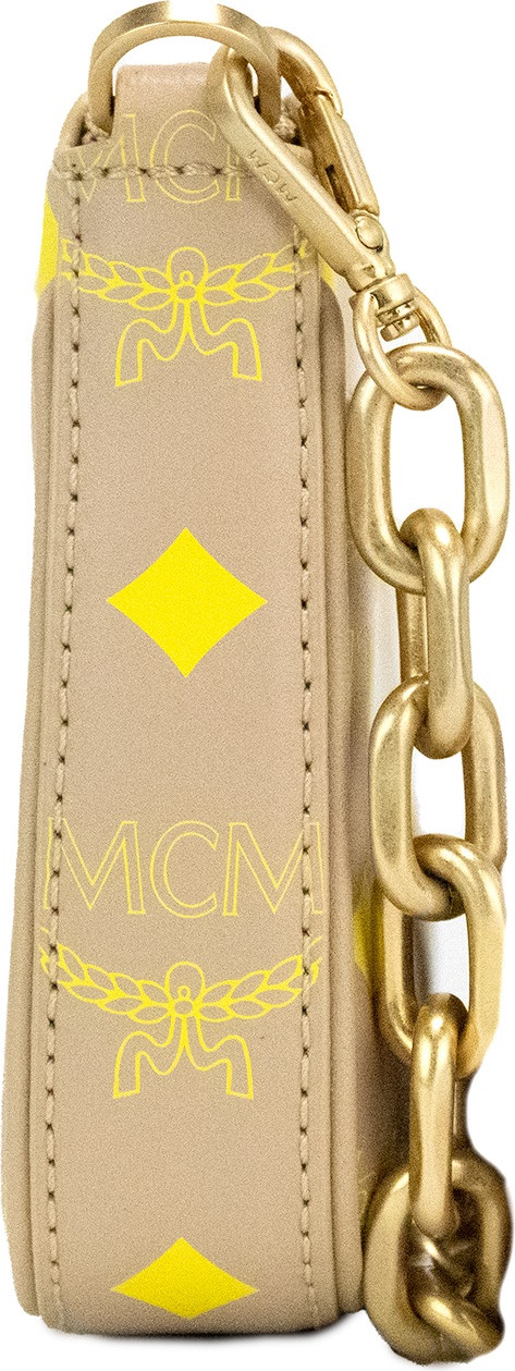 Сумка через плечо MCM Color Splash Logo Croissant из гладкой кожи Мини-клатч