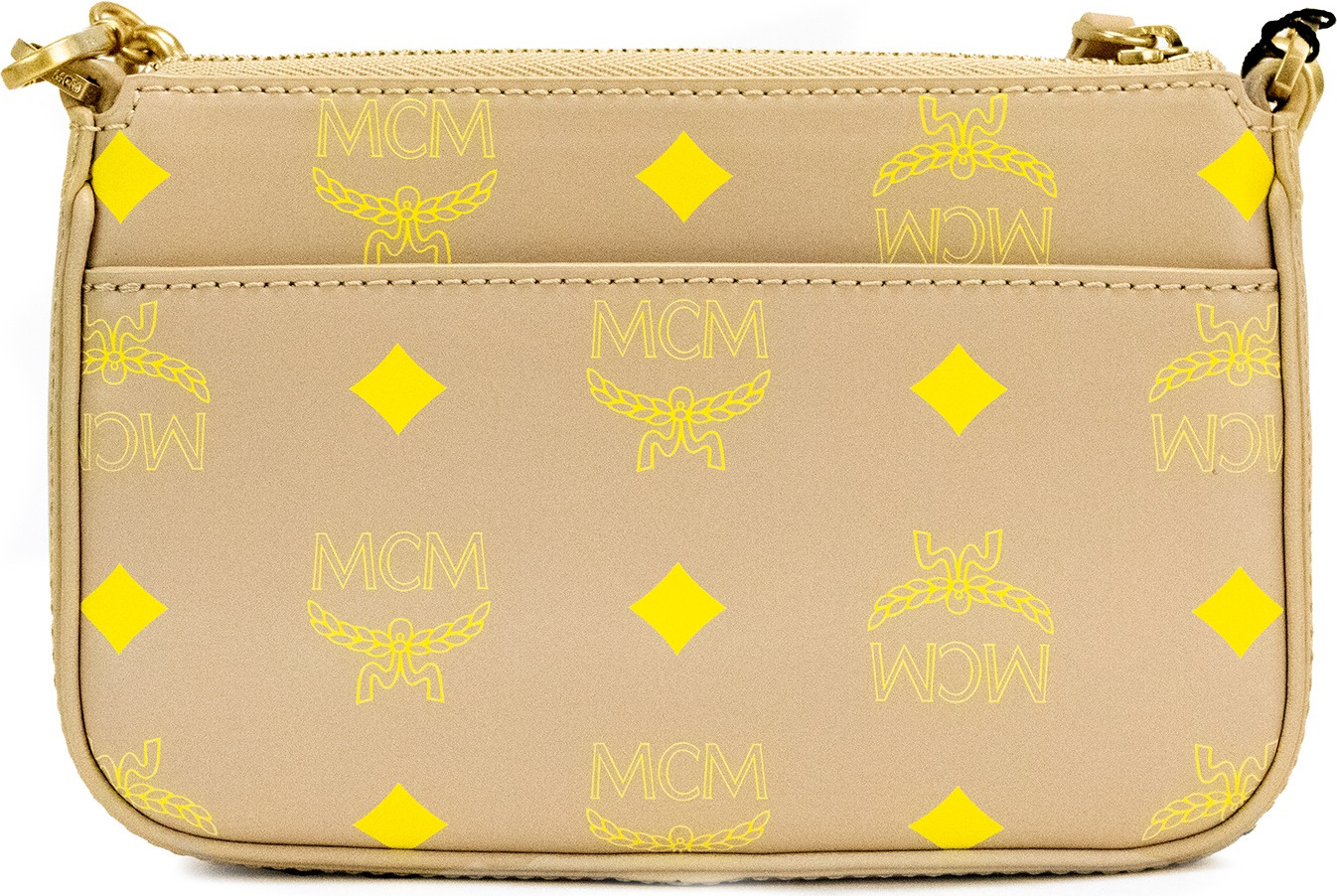 Сумка через плечо MCM Color Splash Logo Croissant из гладкой кожи Мини-клатч