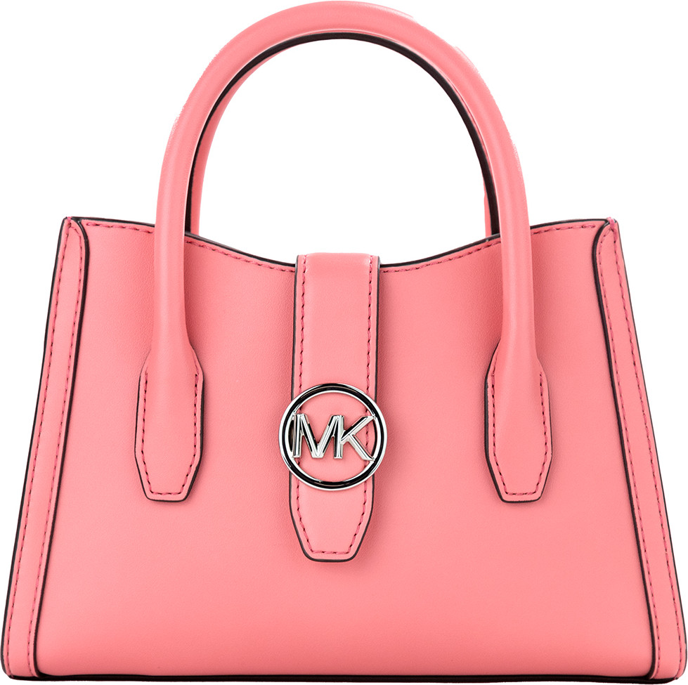 Michael Kors Gabbykichik Tea Rose Faux Leather Top Zip Yengi Crossbody Sumka Xaltasi