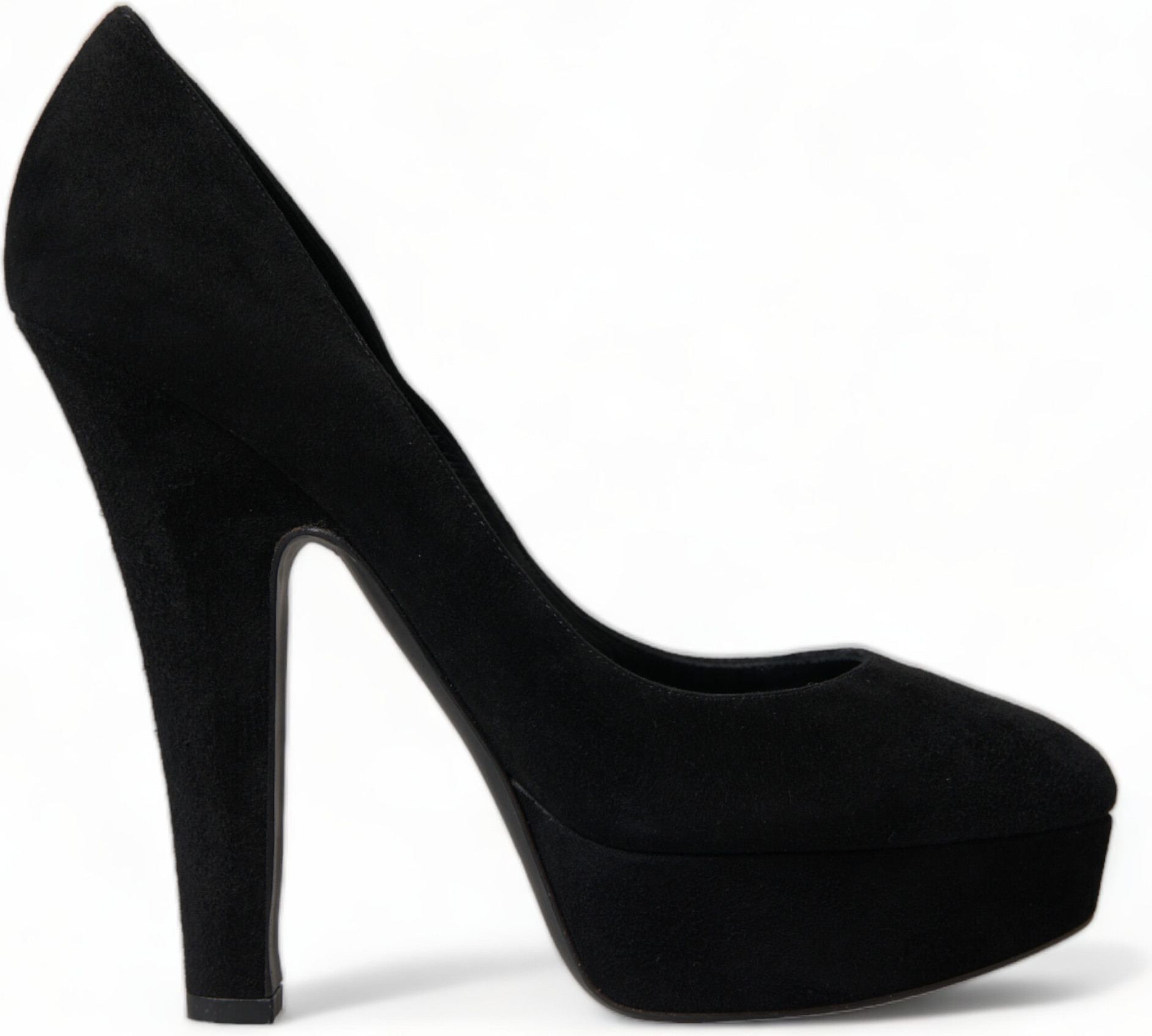 Qora Suede Kiyim Yog'och Platformali Posna Dolce & Gabbana