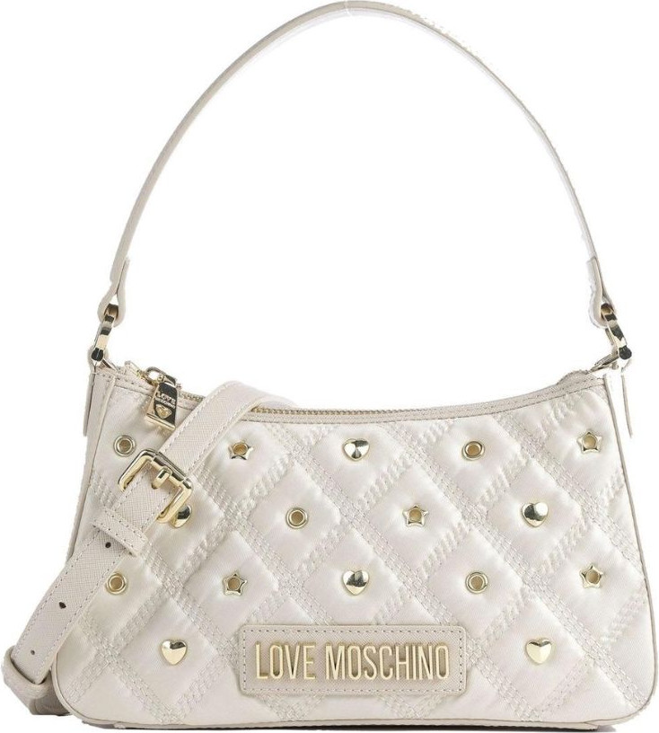 Crossbody Bag LOVE MOSCHINO Chic White Nylon Crossbody Beauty