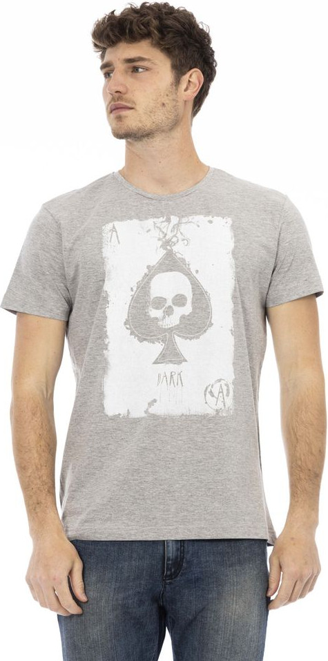 T-shirt Trussardi Gray Cotton Men T-Shirt