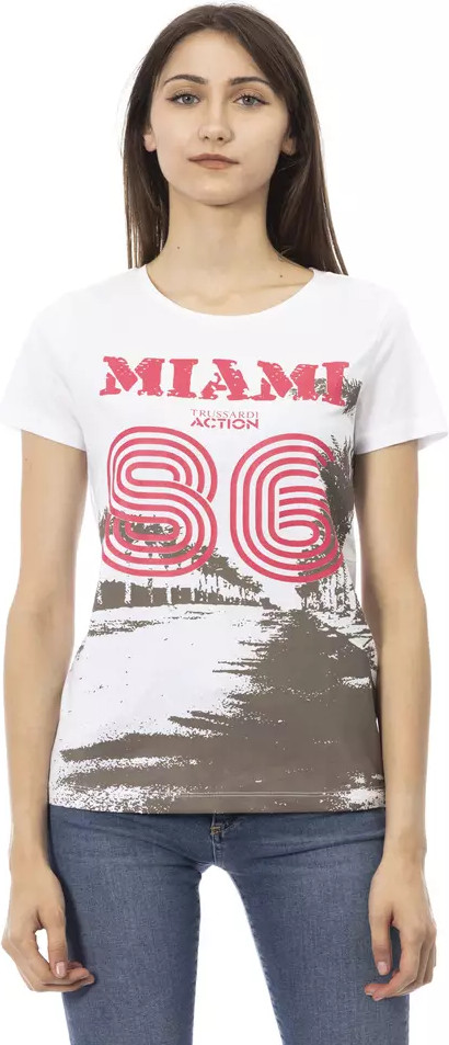 T-shirt Trussardi White Cotton Women T-Shirt