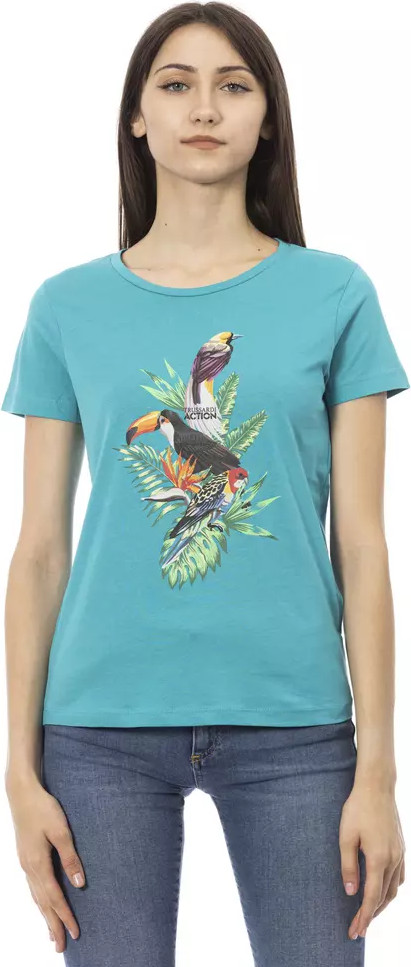 T-Shirt Trussardi Light Blue Cotton Women T-Shirt