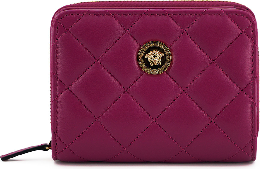 Кошелек Versace Элегантный Фиолетовый Стеганая Кожа