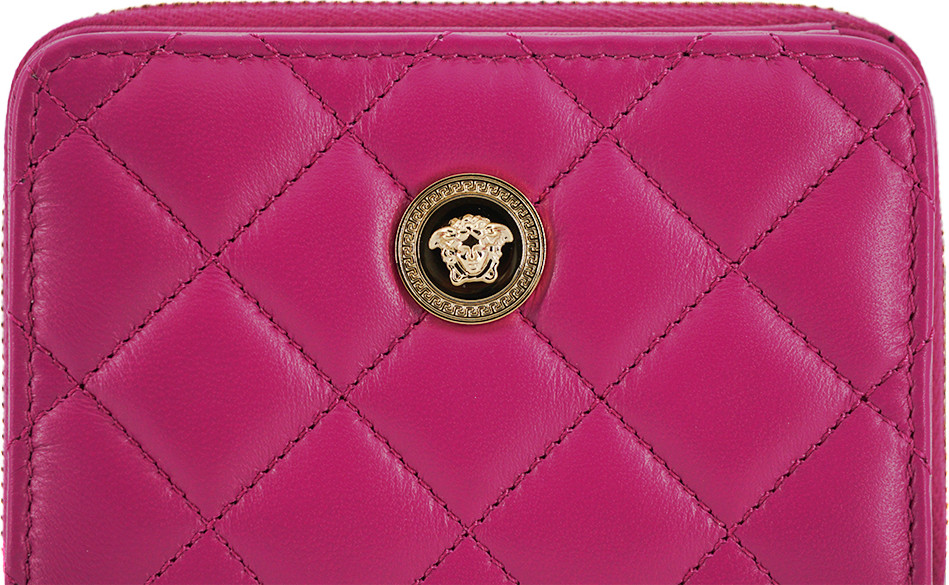 Кошелек Versace Элегантный Фиолетовый Стеганая Кожа