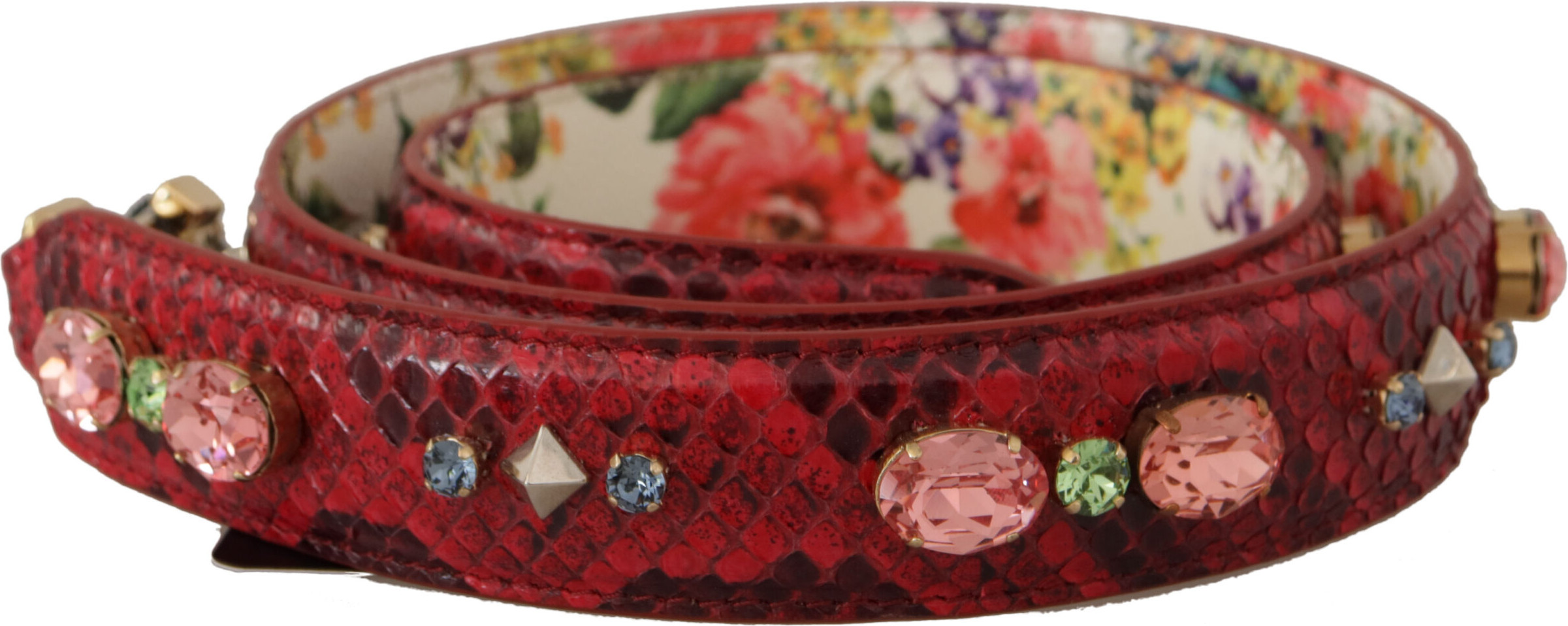 Bag Strap Dolce & Gabbana Elegant Red Python Leather
