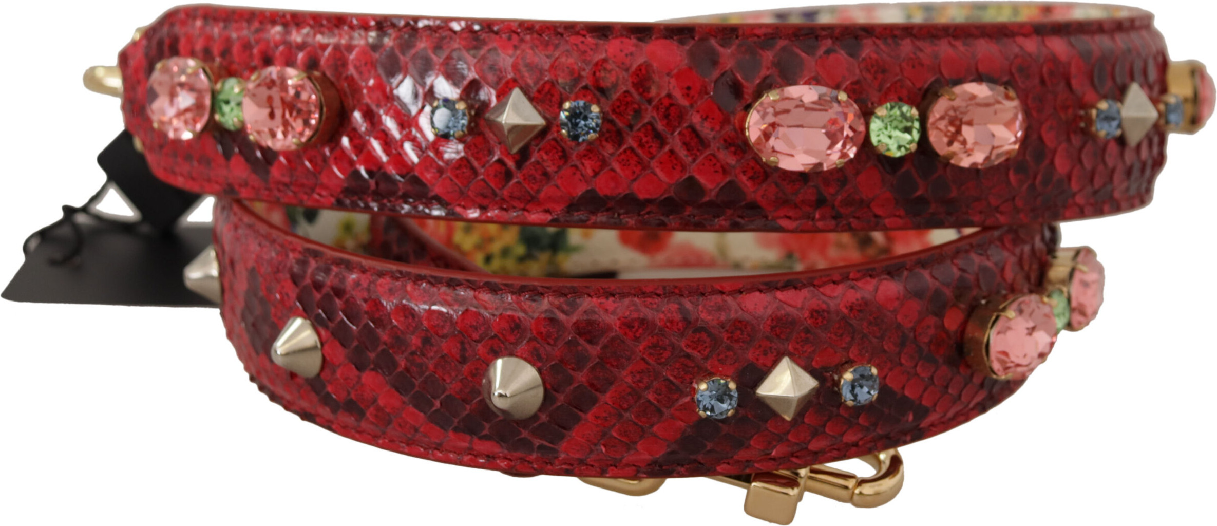 Ремень для сумки Dolce & Gabbana Элегантный красный питон