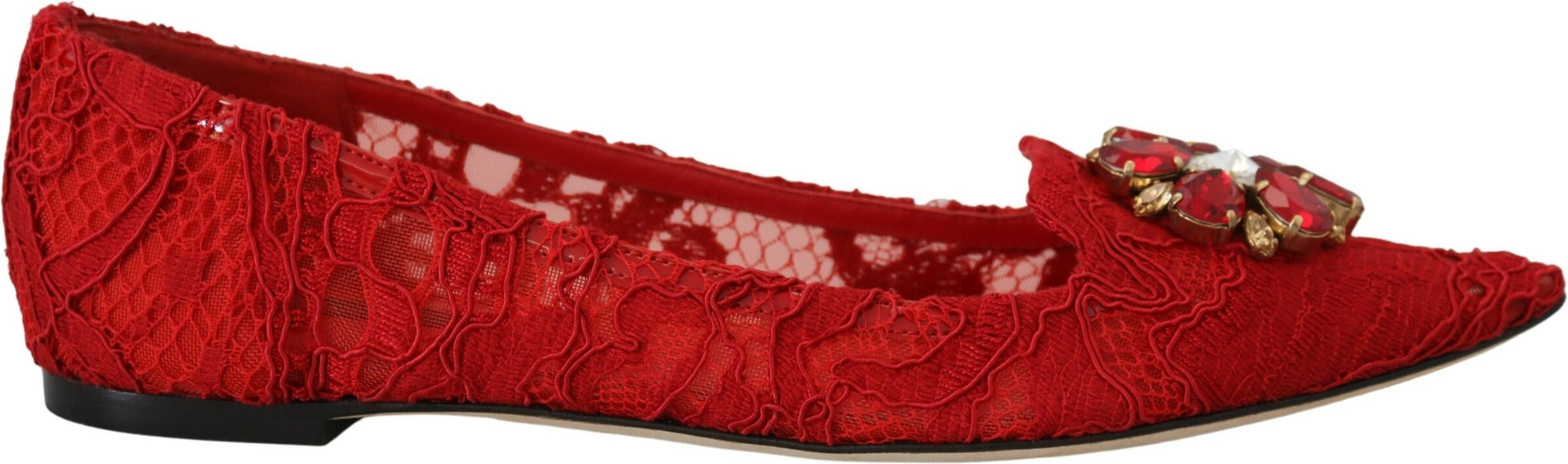 Балетки Dolce & Gabbana Красные Taormina Кристаллы