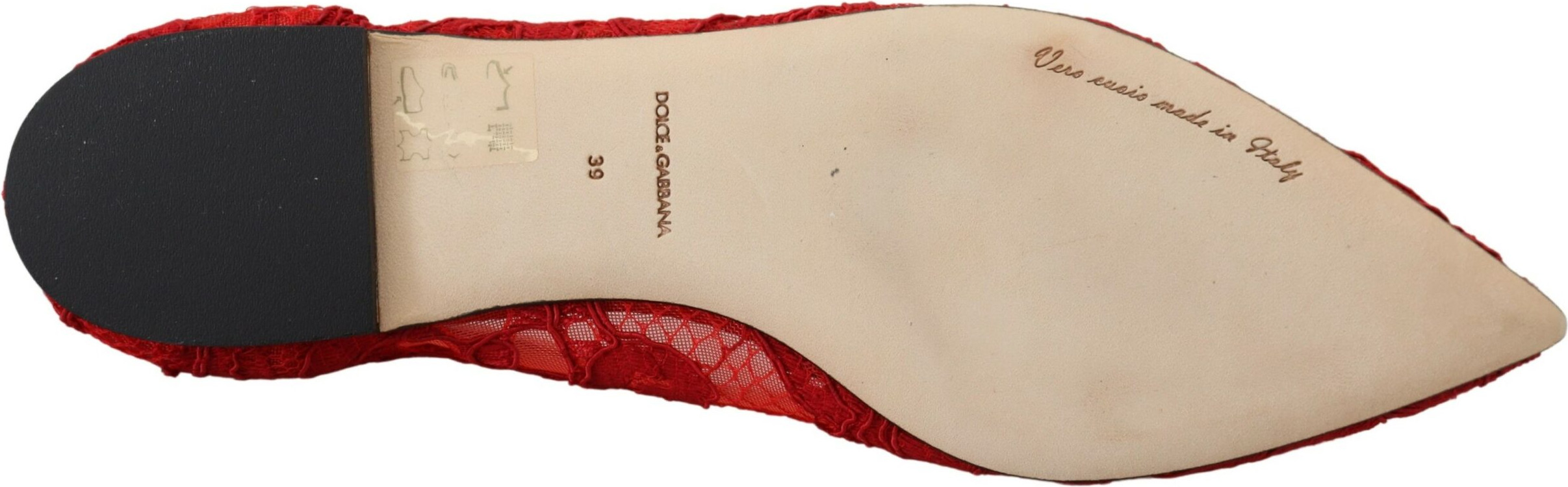 Балетки Dolce & Gabbana Красные Taormina Кристаллы