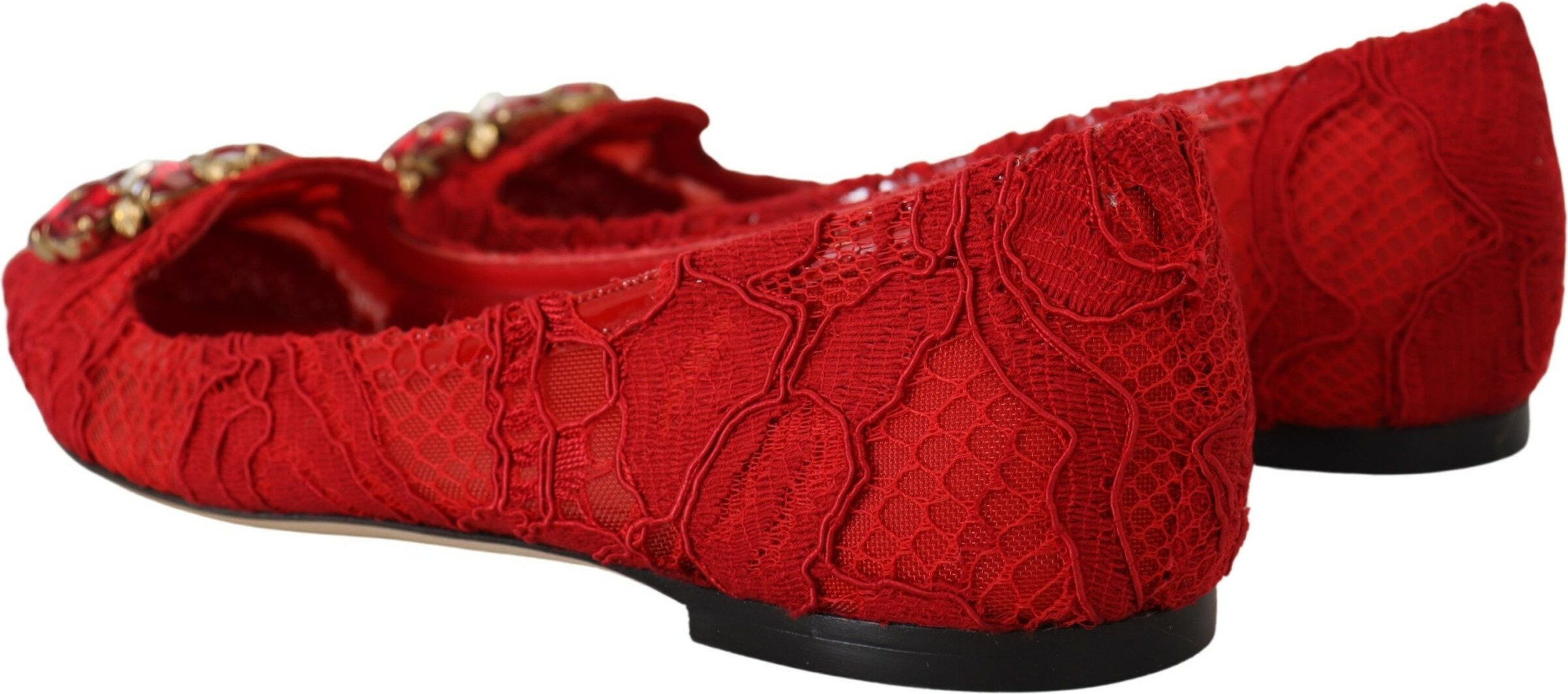 Балетки Dolce & Gabbana Красные Taormina Кристаллы