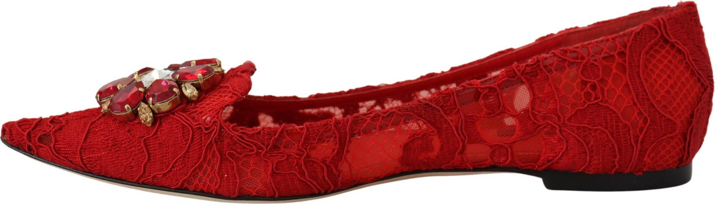 Балетки Dolce & Gabbana Красные Taormina Кристаллы