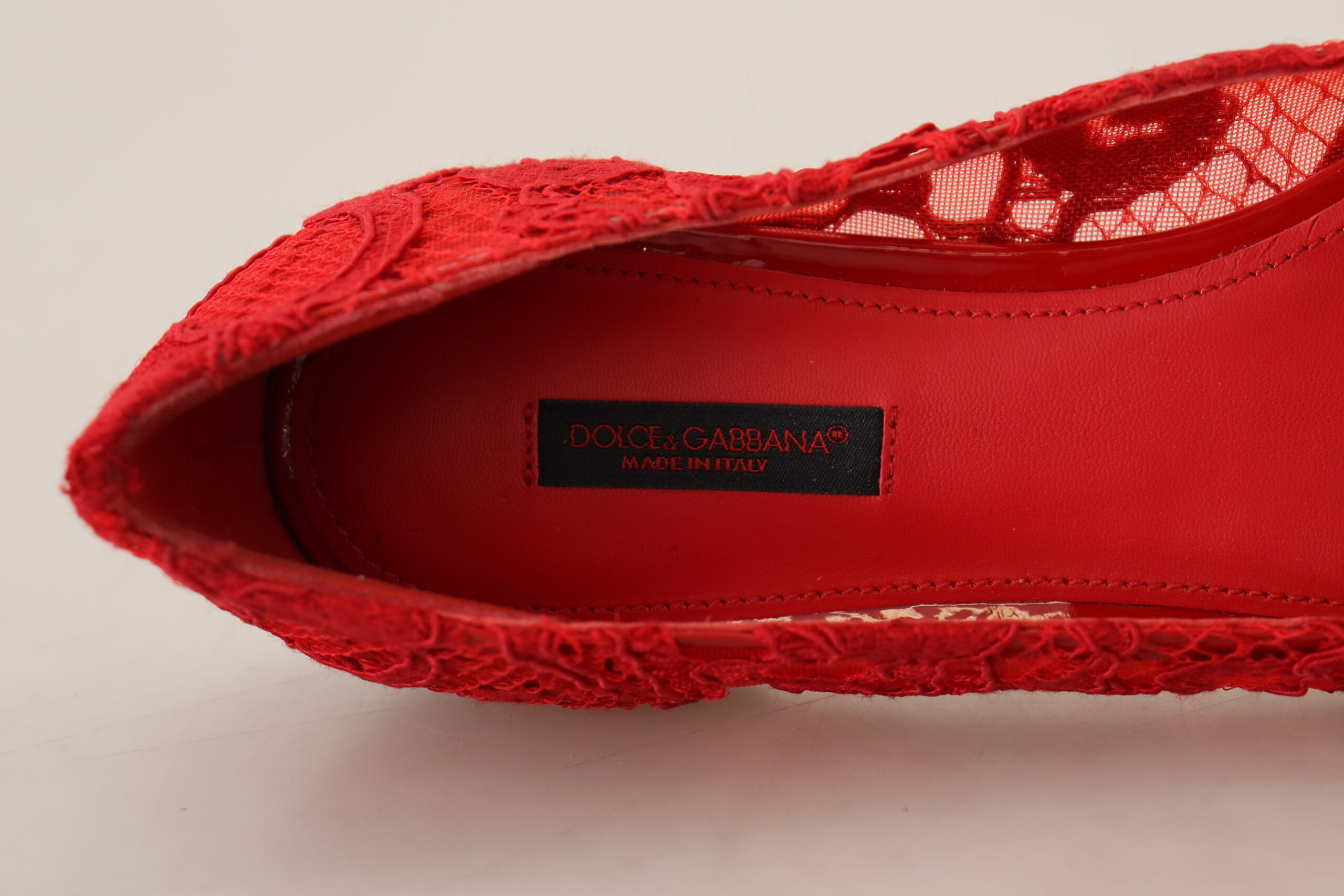 Балетки Dolce & Gabbana Красные Taormina Кристаллы
