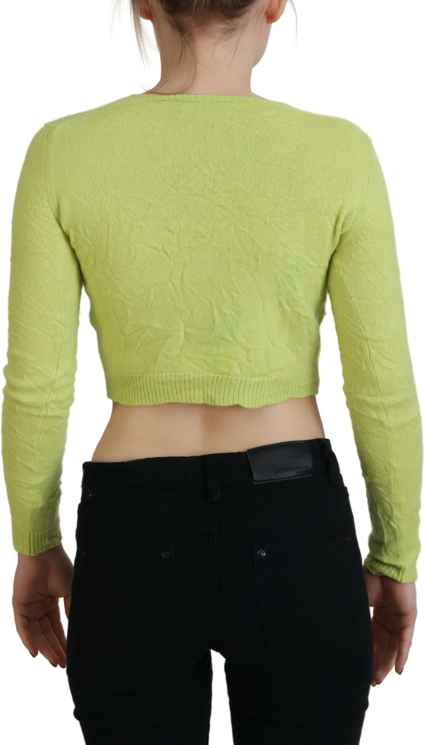 Dsquared2 dan yashil yengli sviter, kashmir, qisqa sviter