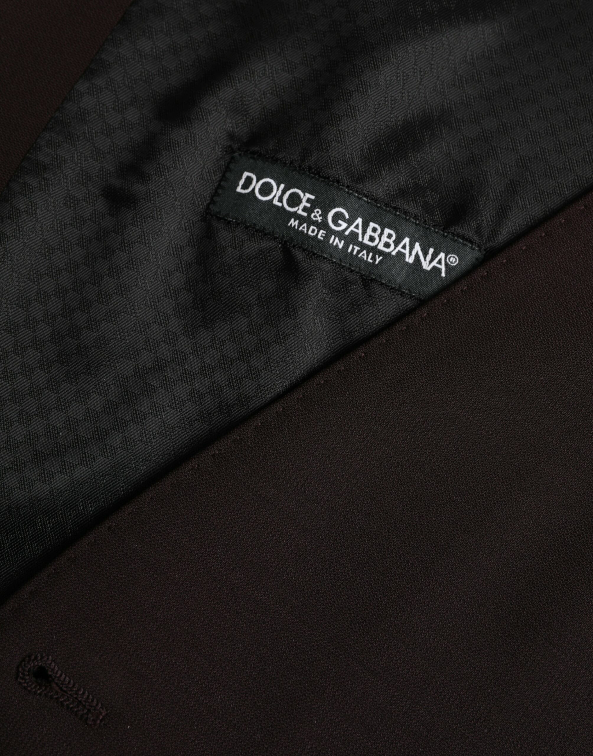 Жилет Dolce & Gabbana Коричневый Шерстяной Платье-Жилет Формальный Жилет