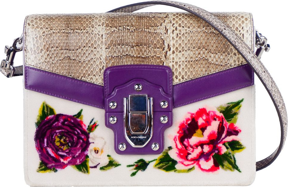 Crossbody sumkasi Dolce & Gabbana Moviy rangli charmdan