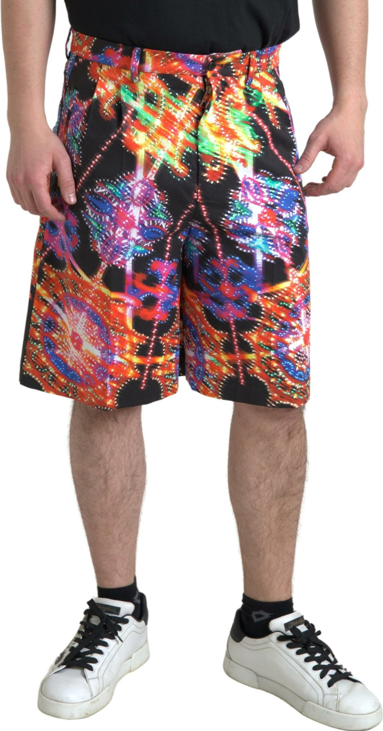 Shorts Dolce & Gabbana Multicolor Printed Cotton Men Bermuda Shorts