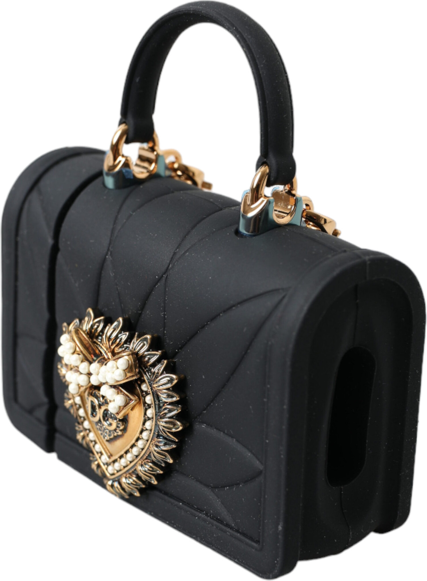 Airpods uchun Dolce & Gabbana Devotion Heart Gold Chain sumkasi