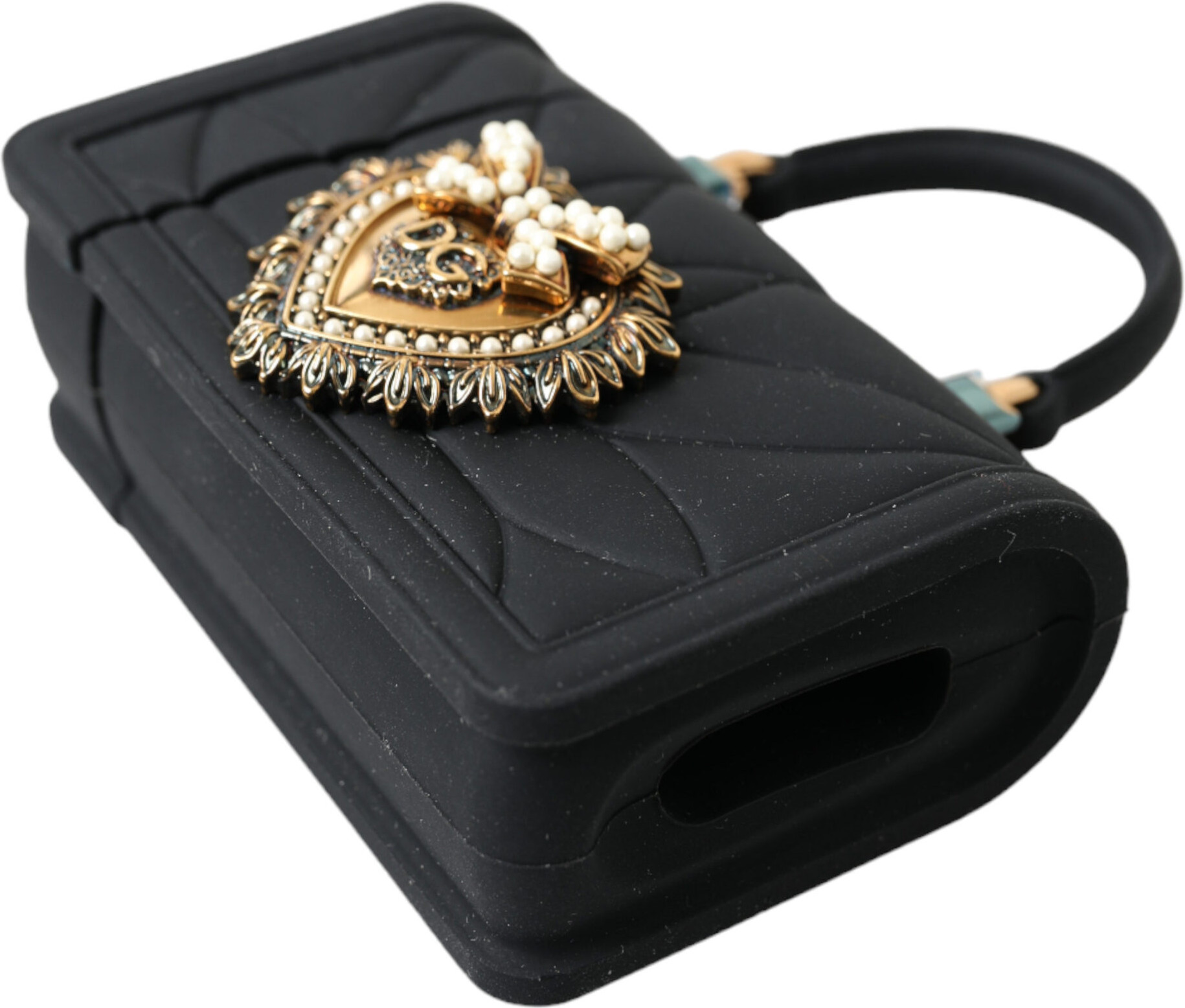 Airpods uchun Dolce & Gabbana Devotion Heart Gold Chain sumkasi