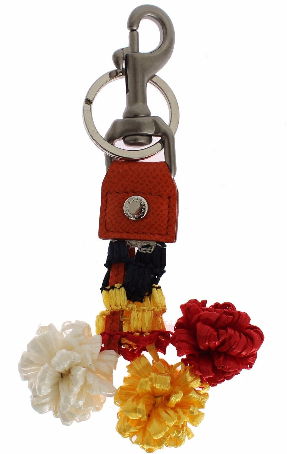 Kalitlar uchun zargʻaldoq Dolce & Gabbana Qizil Oq Rafiya Charm Vosita