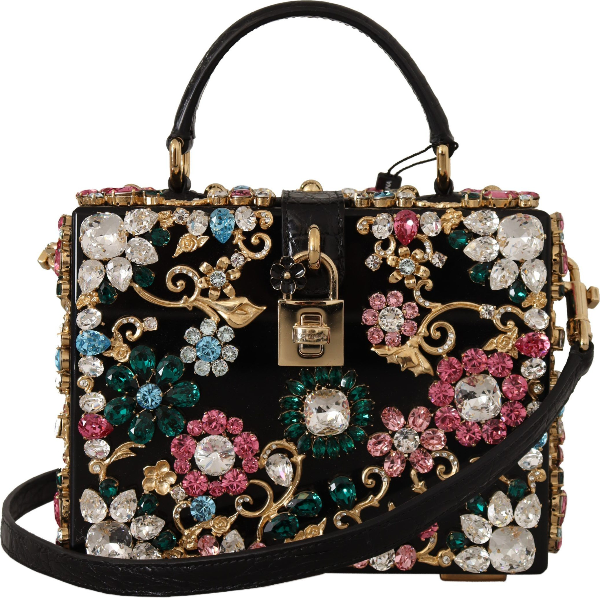 Sumka Dolce & Gabbana Exotic Black Croc Box Bag jilosi bilan