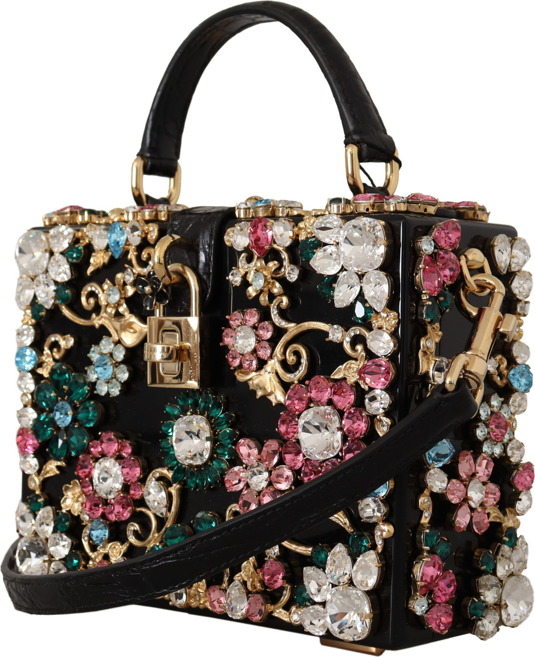Sumka Dolce & Gabbana Exotic Black Croc Box Bag jilosi bilan